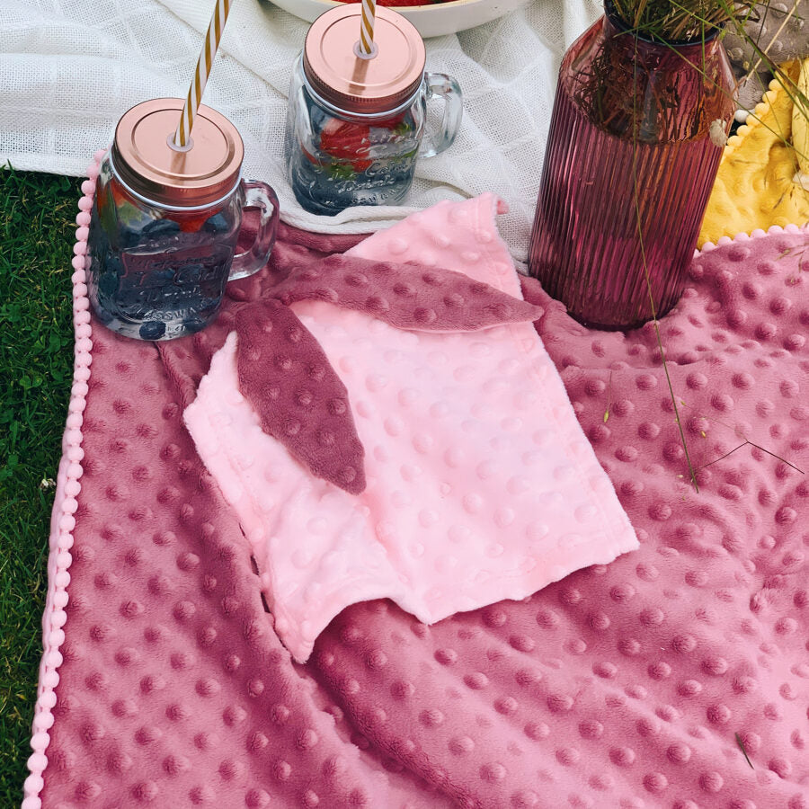 2in1 Deken met Babydeken - Roze