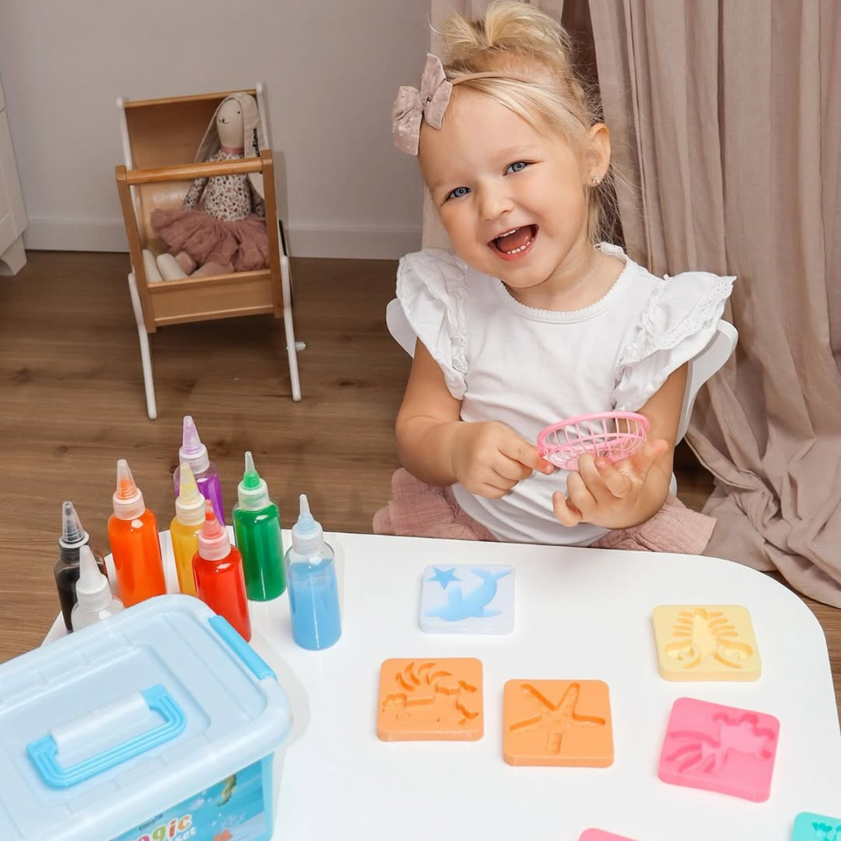 Magische Gel om Waterwezentjes te Maken – 4, 8 of 12 Kleuren (vanaf 2 jaar)