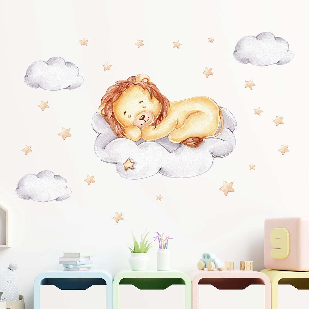 Roze Olifant Muursticker - Cartoon Design voor Baby- en Kinderkamer - Slaapkamer & Woonkamer Decoratie