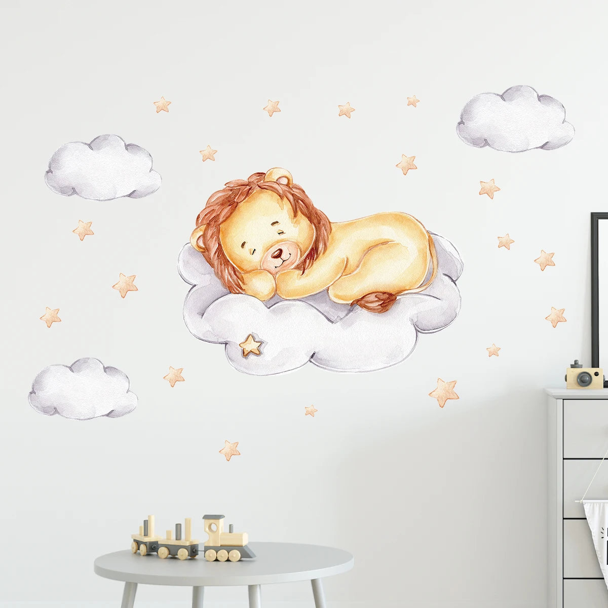 Roze Olifant Muursticker - Cartoon Design voor Baby- en Kinderkamer - Slaapkamer & Woonkamer Decoratie
