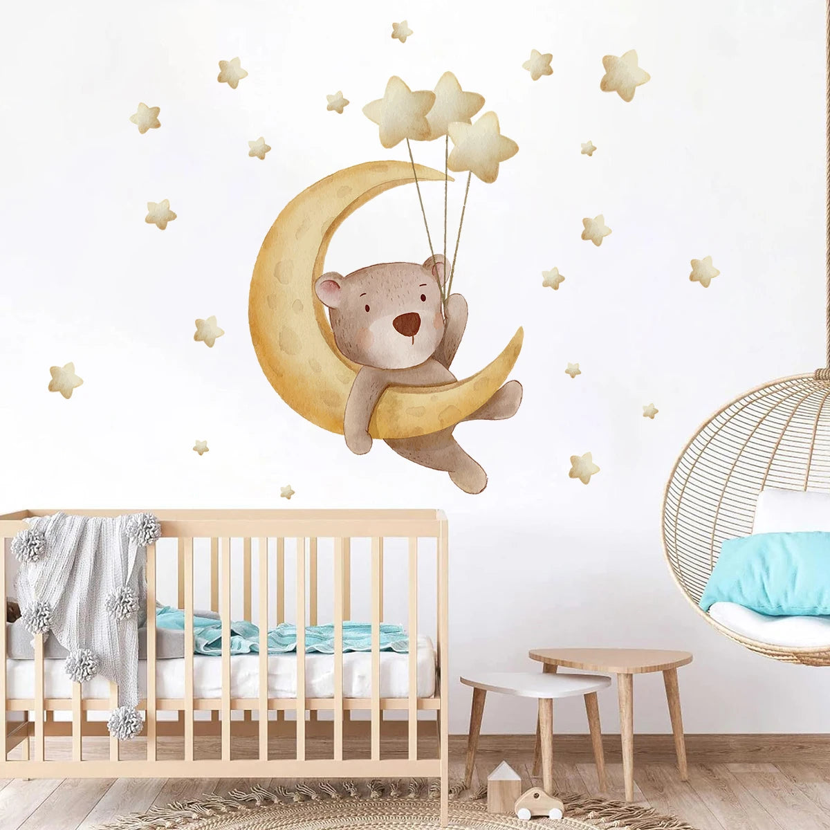 Roze Olifant Muursticker - Cartoon Design voor Baby- en Kinderkamer - Slaapkamer & Woonkamer Decoratie