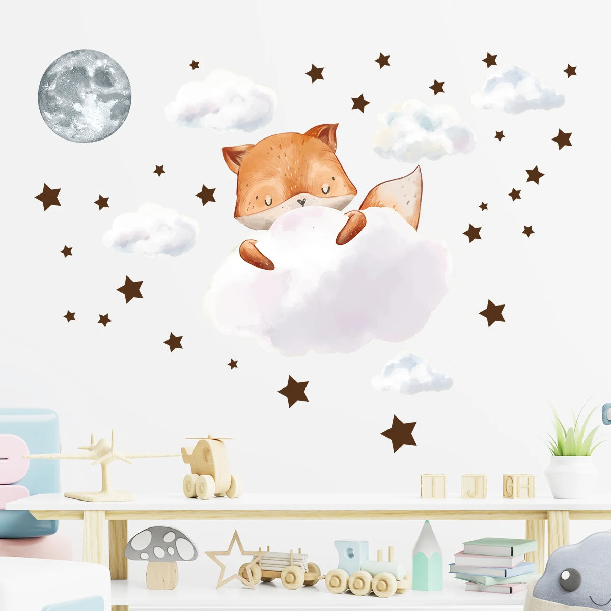 Roze Olifant Muursticker - Cartoon Design voor Baby- en Kinderkamer - Slaapkamer & Woonkamer Decoratie