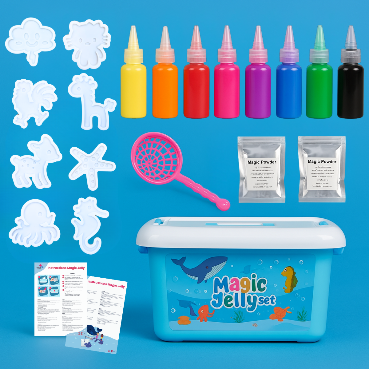 Magische Gel om Waterwezentjes te Maken – 4, 8 of 12 Kleuren (vanaf 2 jaar)