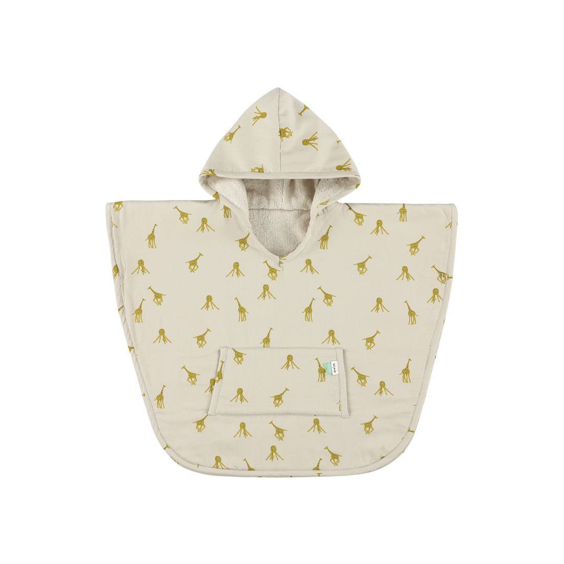 Badponcho met capuchon voor kinderen - Giraffe