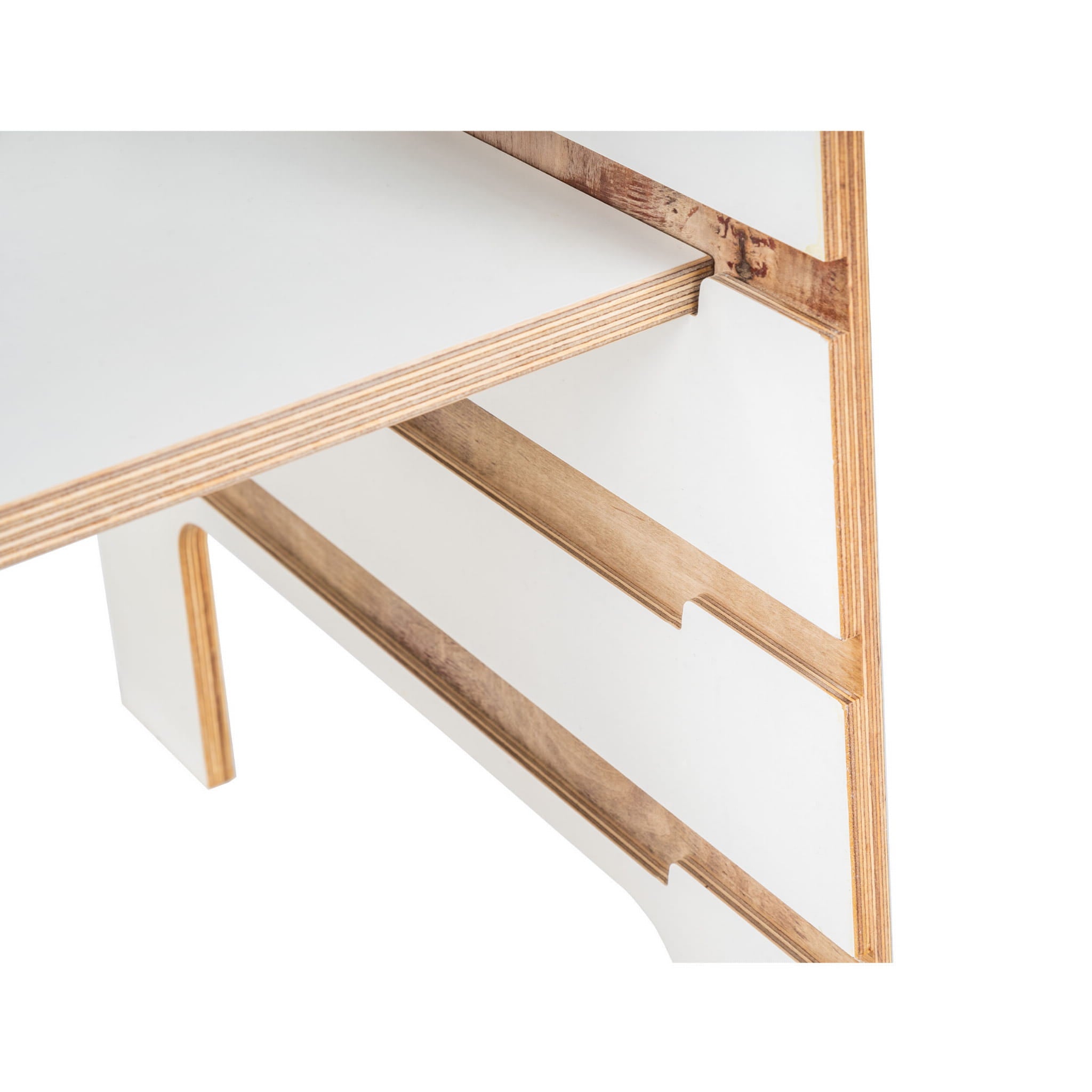 Plywood Kitchen Helper Scandi - White