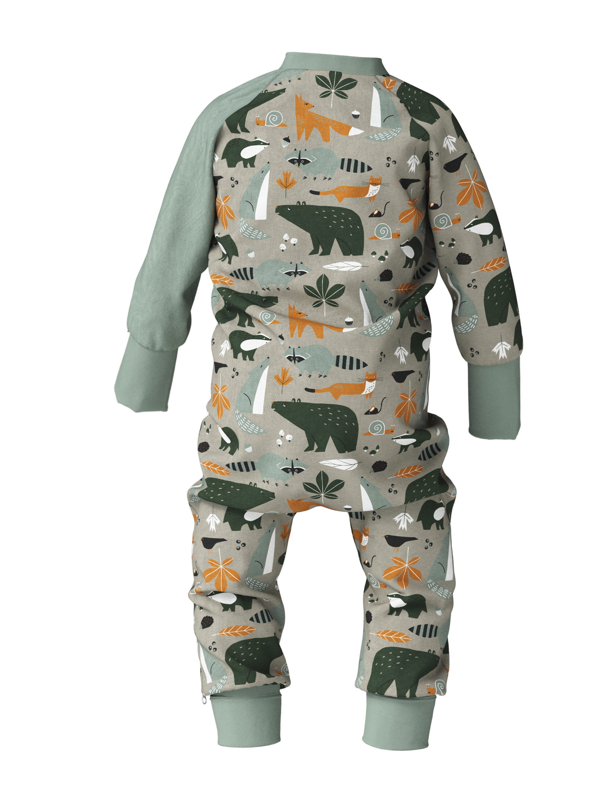 Baby Sleepsuit FREDA - Autumn Forest Animals