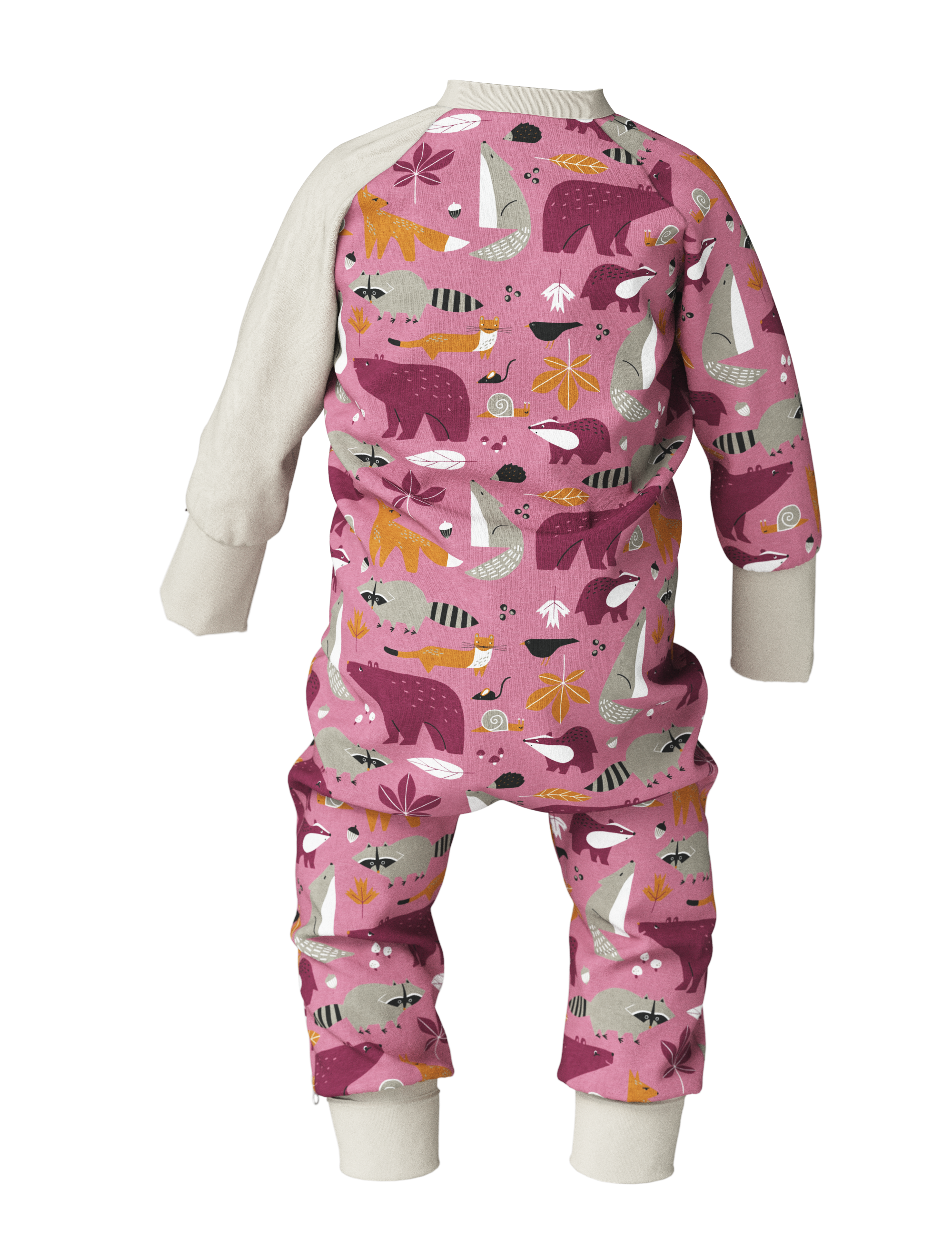 Baby Sleepsuit FREDA - Autumn Forest Animals