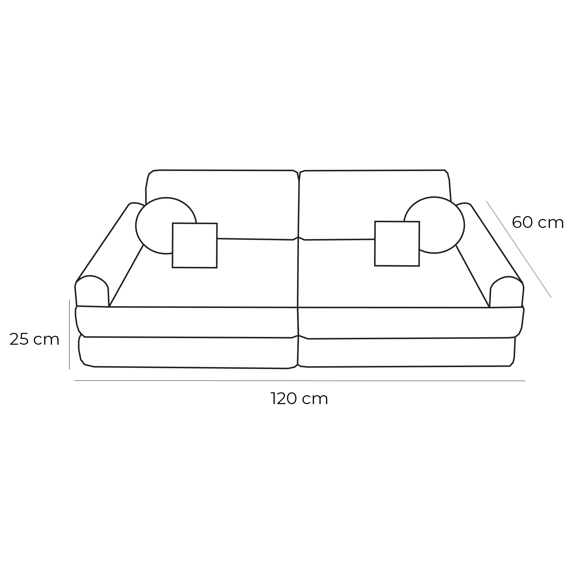 Modular Sofa for Kids - Premium Boucle, Tan Beige